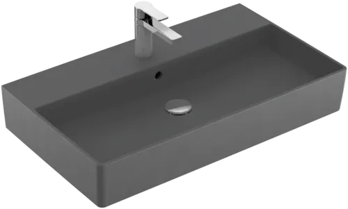 VILLEROY BOCH Umyvadlo Memento 2.0, 800 x 470 x 140 mm, Graphite CeramicPlus, s přepadem #4A2280I4