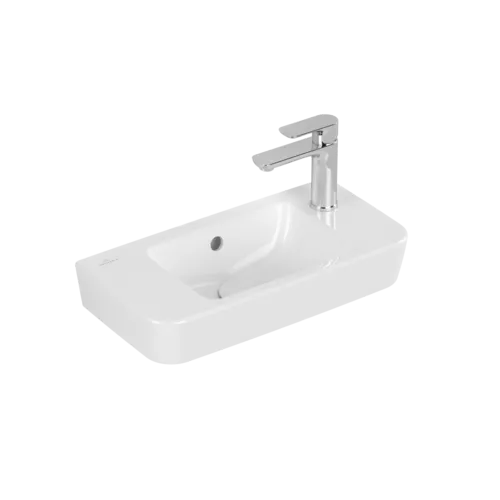VILLEROY BOCH O.novo Kompaktní umyvadlo, 500 x 250 x 145 mm, bílá Alpine CeramicPlus, s přepadem #4342R5R1