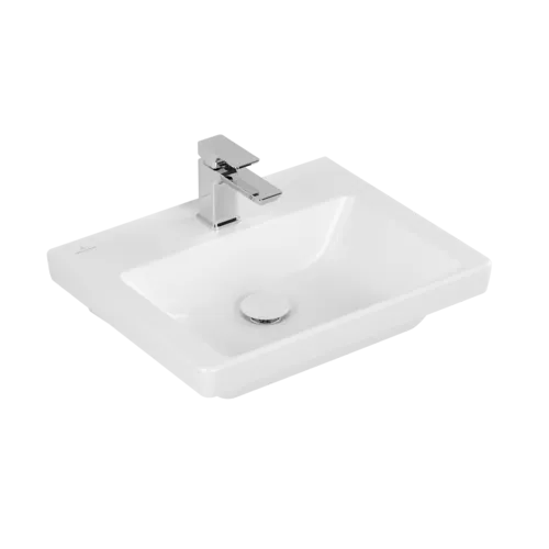VILLEROY BOCH Umyvadlo Subway 3.0, 500 x 400 x 145 mm, Stone White CeramicPlus, bez přepadu #437051RW