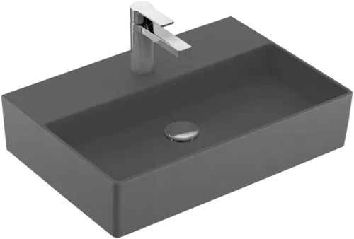 VILLEROY BOCH Umyvadlo Memento 2.0, 600 x 420 x 135 mm, Graphite CeramicPlus, bez přepadu, leštěné #4A226LI4