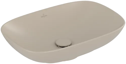 VILLEROY BOCH Umyvadlo na desku Loop & Friends, 560 x 380 x 120 mm, Almond CeramicPlus, bez přepadu #4A4901AM