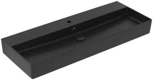 VILLEROY BOCH Umyvadlo Memento 2.0, 1200 x 470 x 150 mm, Pure Black CeramicPlus, bez přepadu #4A22C2R7