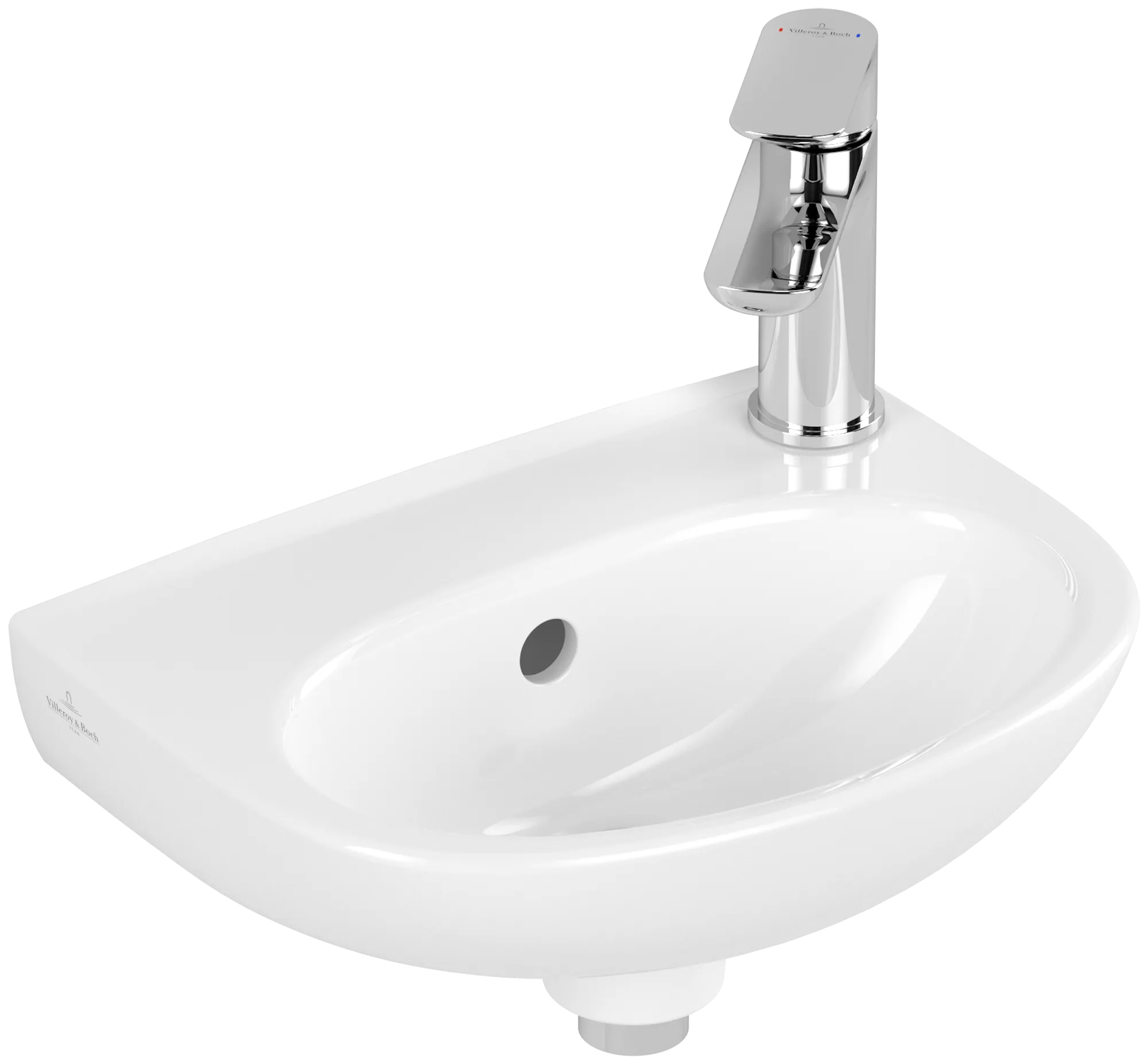 VILLEROY BOCH Umyvadlo O.novo, 360 x 275 x 145 mm, bílé Alpine, s přepadem #43403601