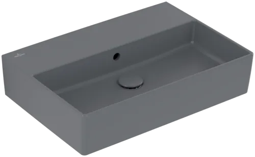 VILLEROY BOCH Umyvadlo Memento 2.0, 600 x 420 x 135 mm, Graphite CeramicPlus, s přepadem, leštěné #4A226JI4