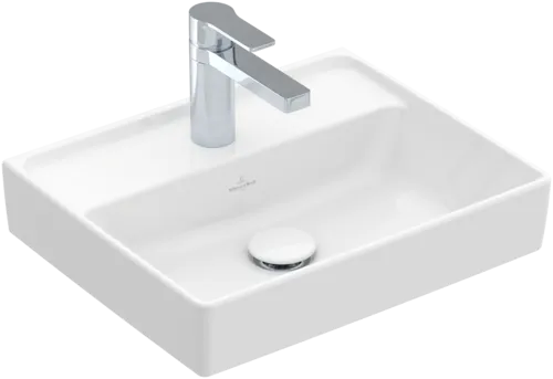 VILLEROY BOCH Umyvadlo Collaro s ručním oplachováním, 450 x 370 x 150 mm, bílé Alpine, bez přepadu #43344601