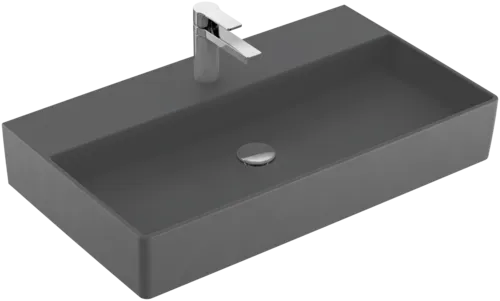 VILLEROY BOCH Umyvadlo Memento 2.0, 800 x 470 x 140 mm, Graphite CeramicPlus, bez přepadu, leštěné #4A228LI4