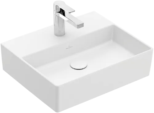 VILLEROY BOCH Umyvadlo Memento 2.0, 500 x 420 x 140 mm, Stone White CeramicPlus, bez přepadu, leštěné #4A225LRW