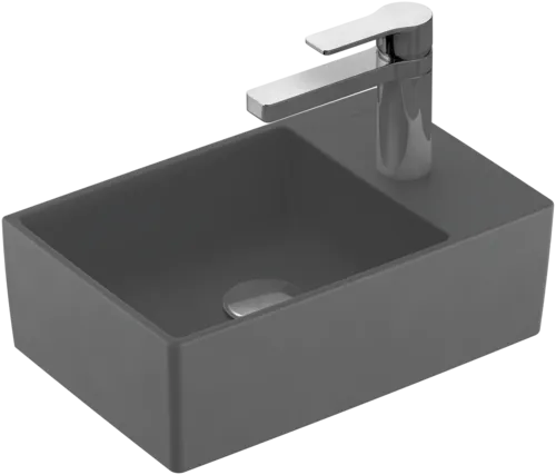 VILLEROY BOCH Umyvadlo Memento 2.0, 400 x 260 x 111 mm, Graphite CeramicPlus, bez přepadu #432340I4