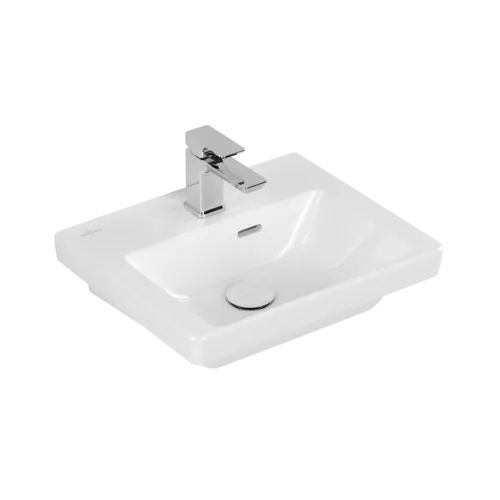 VILLEROY BOCH Umyvadlo Subway 3.0, 450 x 370 x 145 mm, bílá Alpine CeramicPlus, s přepadem #437045R1