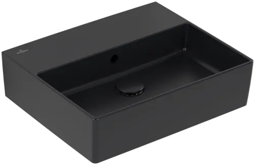 VILLEROY BOCH Umyvadlo Memento 2.0, 500 x 420 x 140 mm, Pure Black CeramicPlus, s přepadem, leštěné #4A225JR7