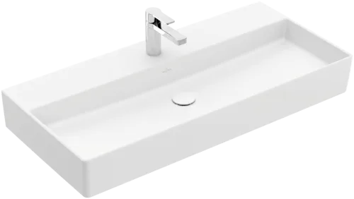VILLEROY BOCH Umyvadlo Memento 2.0, 1000 x 470 x 135 mm, Stone White CeramicPlus, bez přepadu, leštěné #4A221HRW