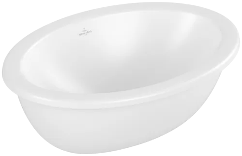VILLEROY BOCH Podomítkové umyvadlo Loop & Friends, 485 x 325 x 215 mm, Stone White CeramicPlus, bez přepadu #4A5401RW