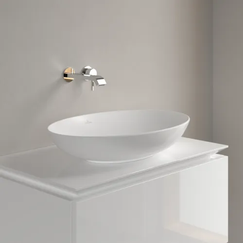 VILLEROY BOCH Umyvadlo na desku Loop & Friends, 620 x 420 x 120 mm, Stone White CeramicPlus, bez přepadu #4A4801RW, obrázek 2