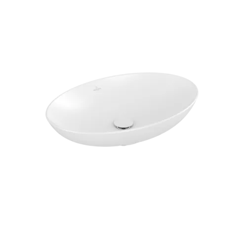 VILLEROY BOCH Umyvadlo na desku Loop & Friends, 620 x 420 x 120 mm, Stone White CeramicPlus, bez přepadu #4A4801RW