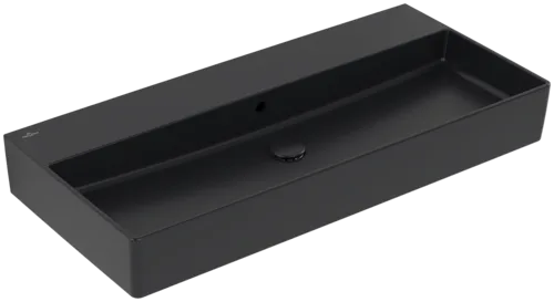 VILLEROY BOCH Umyvadlo Memento 2.0, 1000 x 470 x 135 mm, Pure Black CeramicPlus, s přepadem, leštěné #4A221JR7
