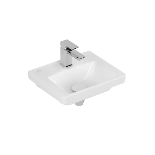 VILLEROY BOCH Umyvadlo Subway 3.0, 370 x 305 x 130 mm, Stone White CeramicPlus, bez přepadu #437038RW