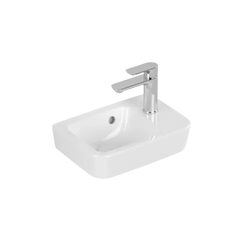 VILLEROY BOCH O.novo Kompaktní umyvadlo, 360 x 250 x 145 mm, bílá Alpine CeramicPlus, s přepadem #434336R1