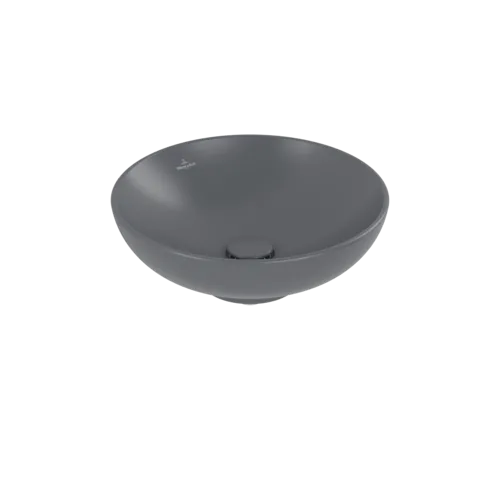VILLEROY BOCH Umyvadlo na desku Loop & Friends, 420 x 420 x 120 mm, Graphite CeramicPlus, bez přepadu #4A4601I4