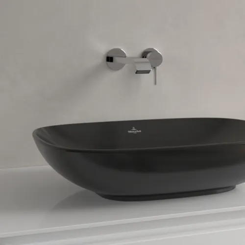 VILLEROY BOCH Umyvadlo na desku Loop & Friends, 560 x 380 x 120 mm, Ebony CeramicPlus, bez přepadu #4A4901S5, obrázek 6