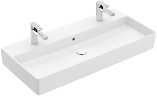 VILLEROY BOCH Umyvadlo Memento 2.0, 1000 x 470 x 135 mm, Stone White CeramicPlus, s přepadem, leštěné #4A221LRW