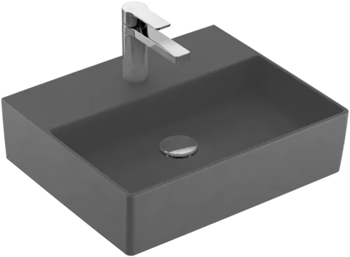 VILLEROY BOCH Umyvadlo Memento 2.0, 500 x 420 x 140 mm, Graphite CeramicPlus, bez přepadu #4A2251I4