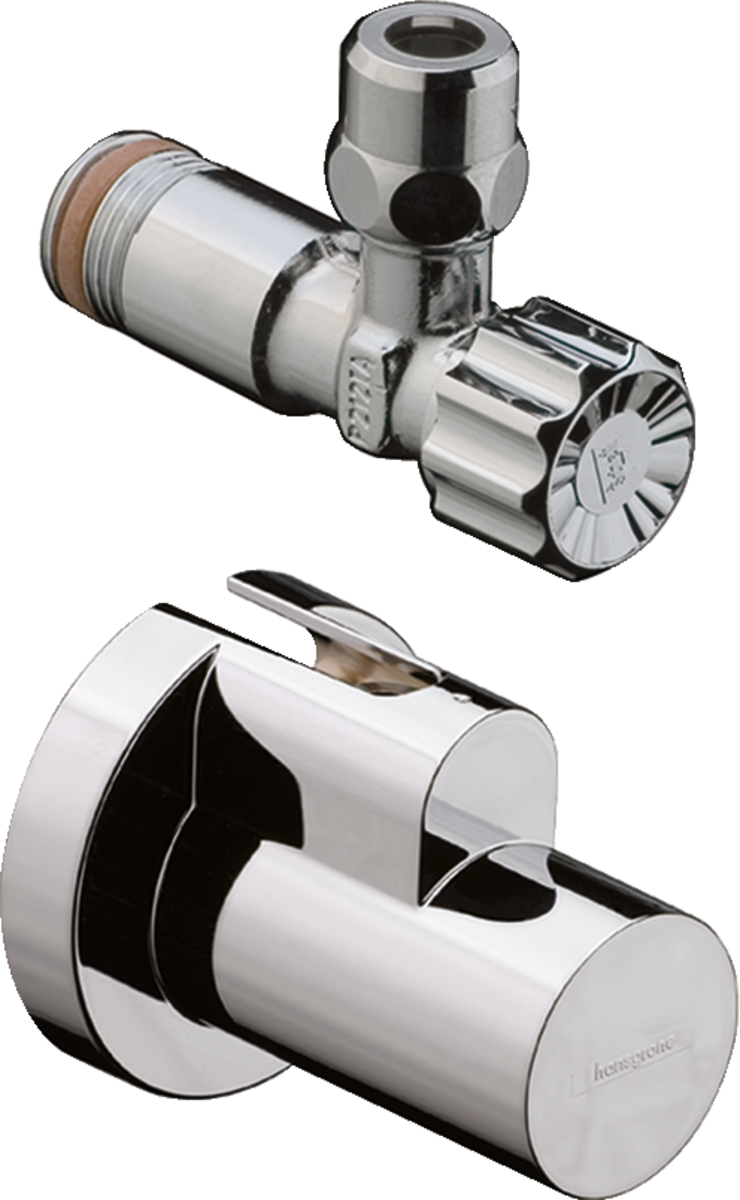 HANSGROHE Rohový ventil s krytkou, výtok G 3/8 #13954820 - kartáčovaný nikl