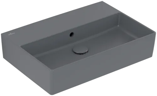 VILLEROY BOCH Umyvadlo Memento 2.0, 600 x 420 x 135 mm, Graphite CeramicPlus, s přepadem, neleštěné #4A2262I4