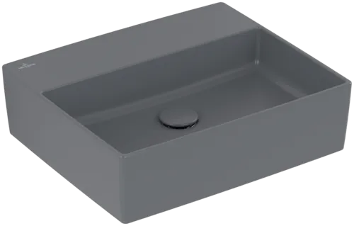 VILLEROY BOCH Umyvadlo na desku Memento 2.0, 498 x 420 x 139 mm, Graphite CeramicPlus, bez přepadu #4A0753I4