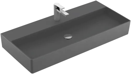 VILLEROY BOCH Umyvadlo Memento 2.0, 1000 x 470 x 135 mm, Graphite CeramicPlus, bez přepadu, leštěné #4A221HI4