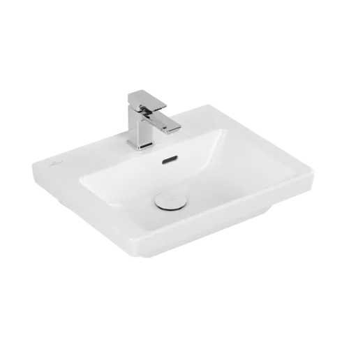 VILLEROY BOCH Umyvadlo Subway 3.0, 500 x 400 x 145 mm, Stone White CeramicPlus, s přepadem #4370FFRW