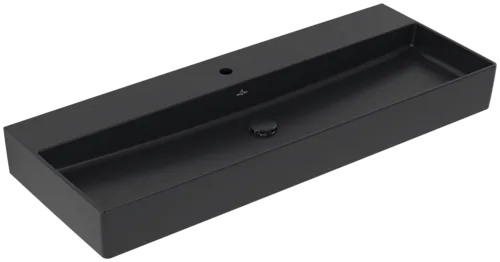 VILLEROY BOCH Umyvadlo Memento 2.0, 1200 x 470 x 150 mm, Pure Black CeramicPlus, bez přepadu, leštěné #4A22CHR7