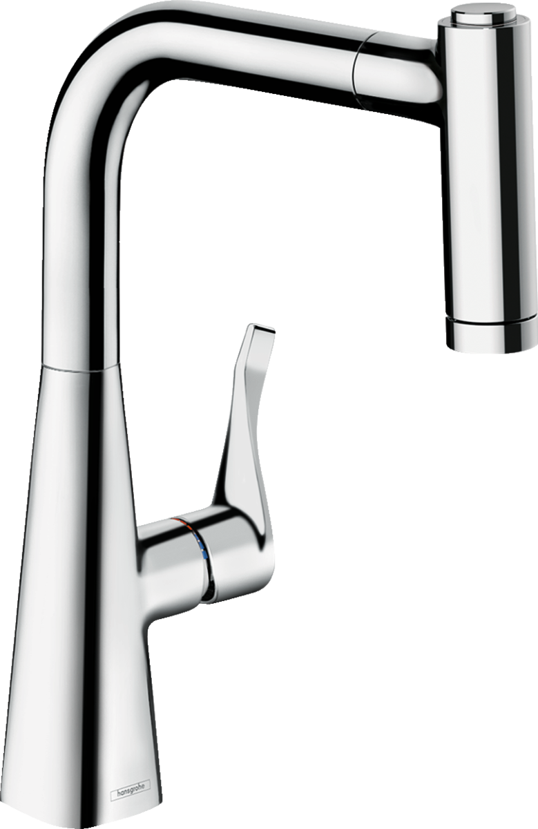 HANSGROHE Metris M71 dřezová baterie 220, výsuvný výtok, 2 trysky, sBox #73800000
