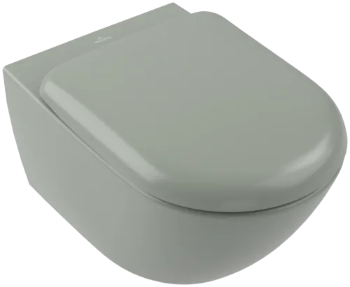 VILLEROY BOCH Antao Splachovací klozet bez okrajů, závěsný, se splachováním TwistFlush, Morning Green CeramicPlus #4674T0R8