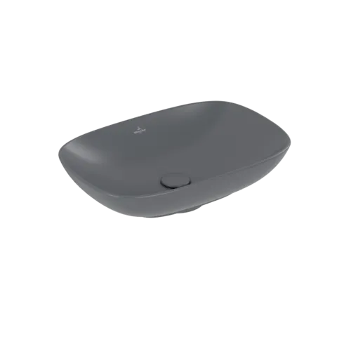 VILLEROY BOCH Umyvadlo na desku Loop & Friends, 560 x 380 x 120 mm, Graphite CeramicPlus, s přepadem #4A4900I4