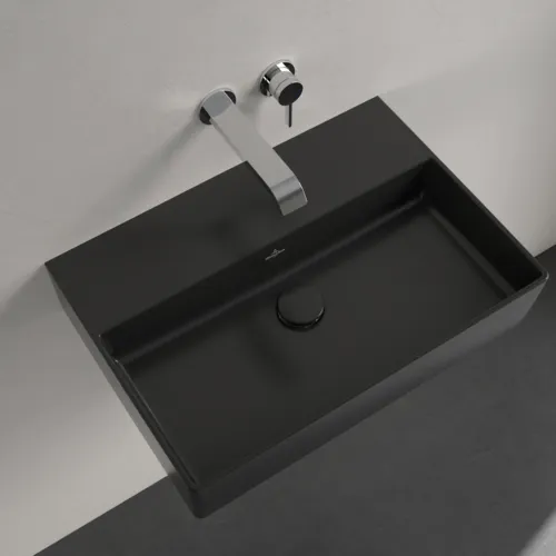 VILLEROY BOCH Umyvadlo Memento 2.0, 600 x 420 x 135 mm, Pure Black CeramicPlus, bez přepadu #4A2263R7, obrázek 5