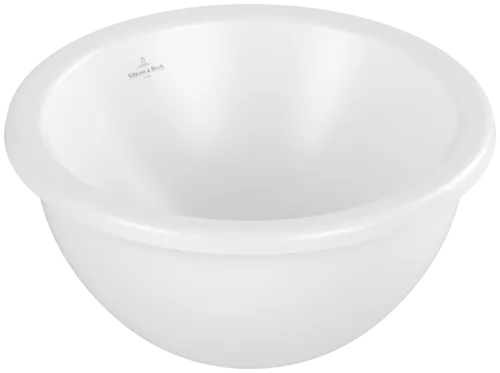 VILLEROY BOCH Podomítkové umyvadlo Loop & Friends, 330 x 330 x 190 mm, Stone White CeramicPlus, s přepadem #4A5100RW