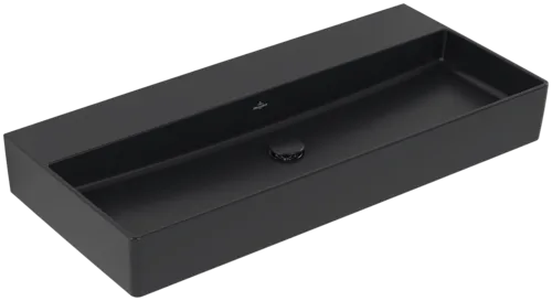VILLEROY BOCH Umyvadlo Memento 2.0, 1000 x 470 x 135 mm, Pure Black CeramicPlus, bez přepadu #4A22A3R7