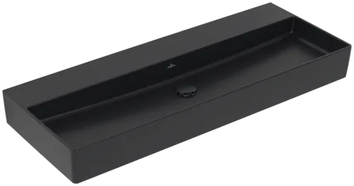 VILLEROY BOCH Umyvadlo Memento 2.0, 1200 x 470 x 150 mm, Pure Black CeramicPlus, bez přepadu, leštěné #4A22CFR7