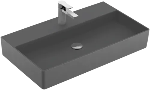 VILLEROY BOCH Umyvadlo Memento 2.0, 800 x 470 x 140 mm, Graphite CeramicPlus, bez přepadu #4A2281I4