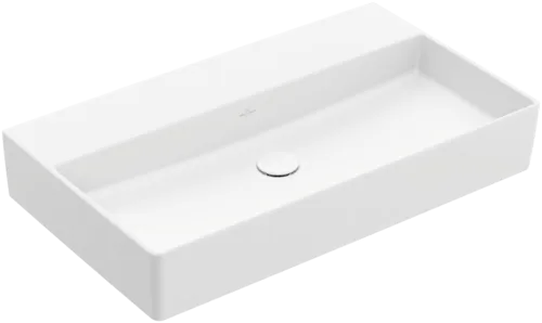 VILLEROY BOCH Umyvadlo Memento 2.0, 800 x 470 x 140 mm, Stone White CeramicPlus, bez přepadu, leštěné #4A228FRW