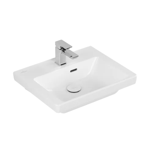 VILLEROY BOCH Umyvadlo Subway 3.0, 500 x 400 x 145 mm, Stone White CeramicPlus, s přepadem #437050RW
