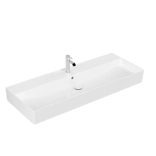 VILLEROY BOCH Umyvadlo Memento 2.0, 1200 x 470 x 150 mm, bílá Alpine CeramicPlus, s přepadem #4A22C5R1