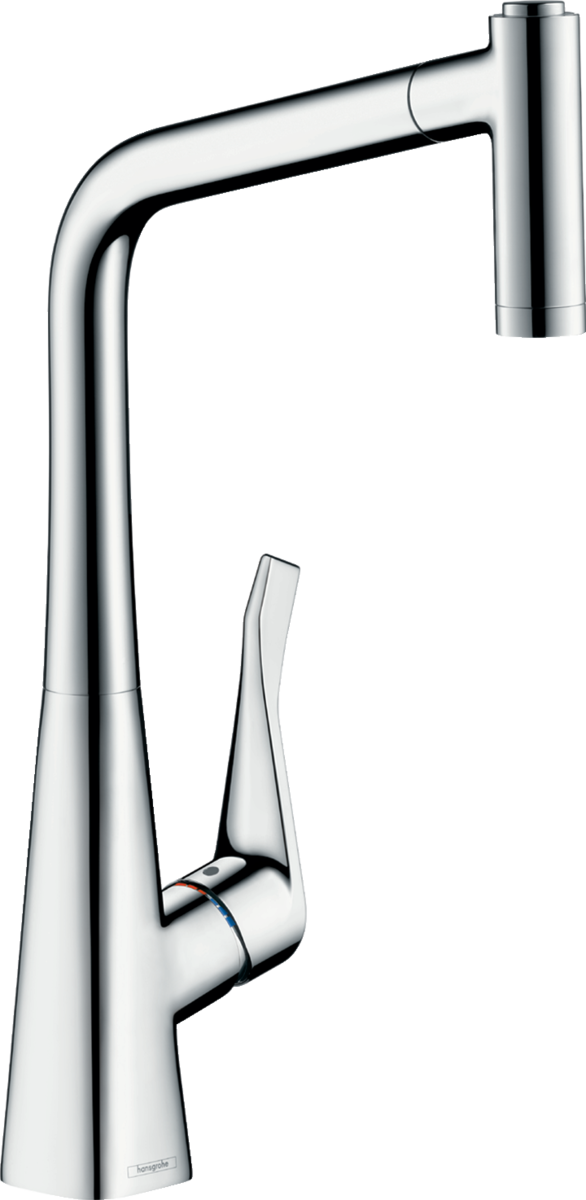 HANSGROHE Metris M71 kuchyňská páková baterie 320, vytahovatelná sprška, 2jet, sBox _ chrom 73801000