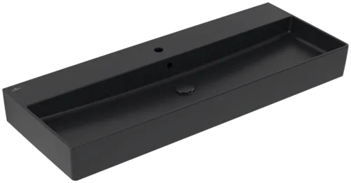 VILLEROY BOCH Umyvadlo Memento 2.0, 1200 x 470 x 150 mm, Pure Black CeramicPlus, s přepadem #4A22C5R7