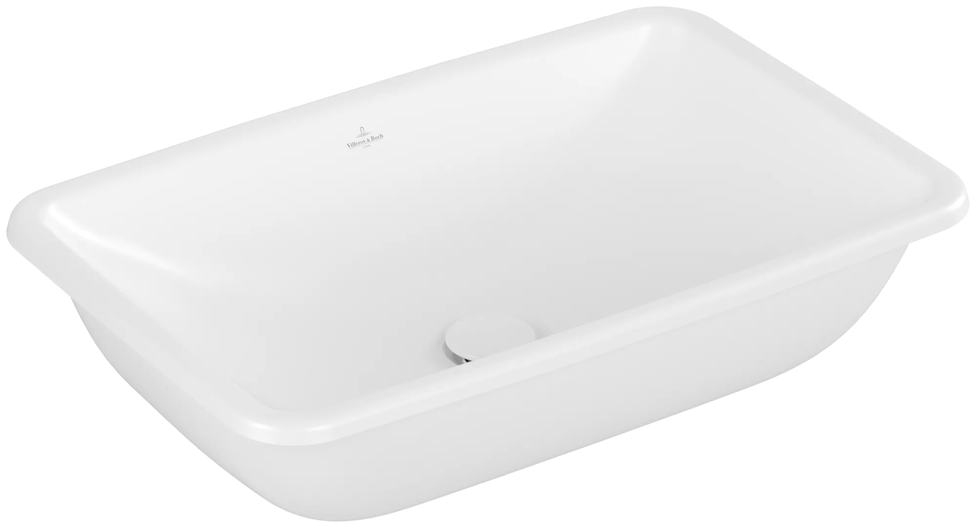 VILLEROY BOCH Podomítkové umyvadlo Loop & Friends, 615 x 380 x 185 mm, Stone White CeramicPlus, bez přepadu #4A5801RW