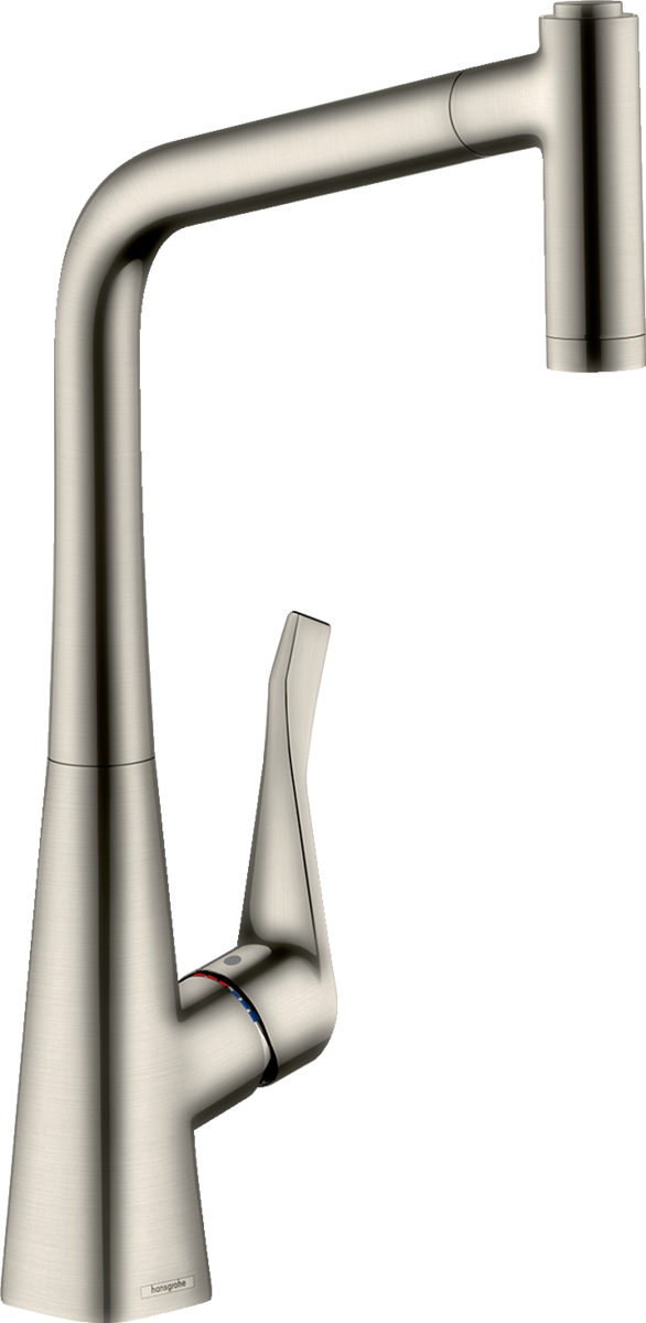 HANSGROHE Metris M71 jednopáková kuchyňská baterie 320, výsuvný výtok, 2 trysky #14820800
