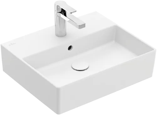 VILLEROY BOCH Umyvadlo Memento 2.0, 500 x 420 x 140 mm, Stone White CeramicPlus, s přepadem #4A2250RW