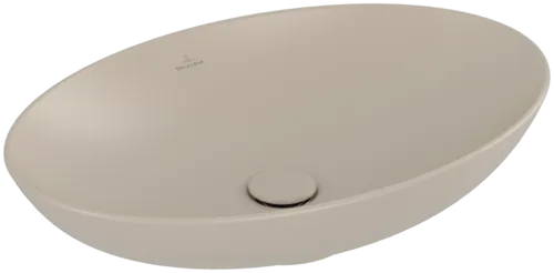 VILLEROY BOCH Umyvadlo na desku Loop & Friends, 620 x 420 x 120 mm, Almond CeramicPlus, s přepadem #4A4800AM