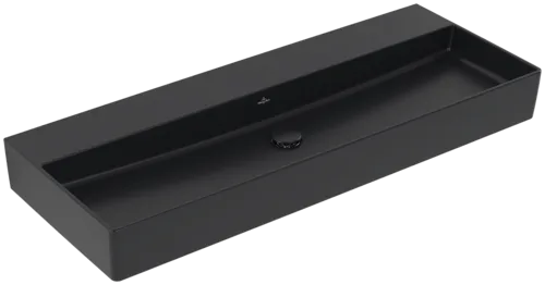 VILLEROY BOCH Umyvadlo Memento 2.0, 1200 x 470 x 150 mm, Pure Black CeramicPlus, bez přepadu #4A22C3R7