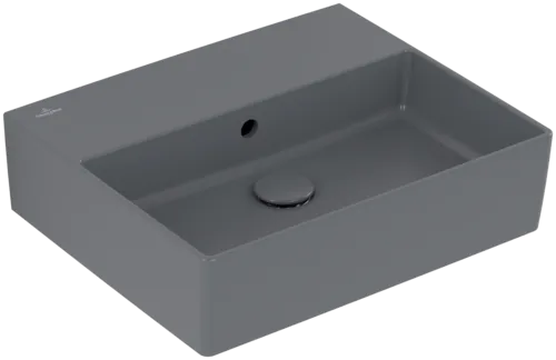 VILLEROY BOCH Umyvadlo Memento 2.0, 500 x 420 x 140 mm, Graphite CeramicPlus, s přepadem, leštěné #4A225JI4